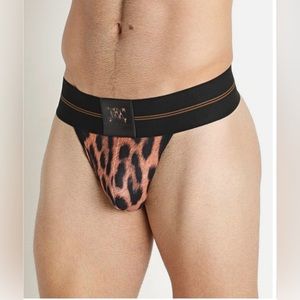 NWT luxury men’s jock by skull and bones animal print small
